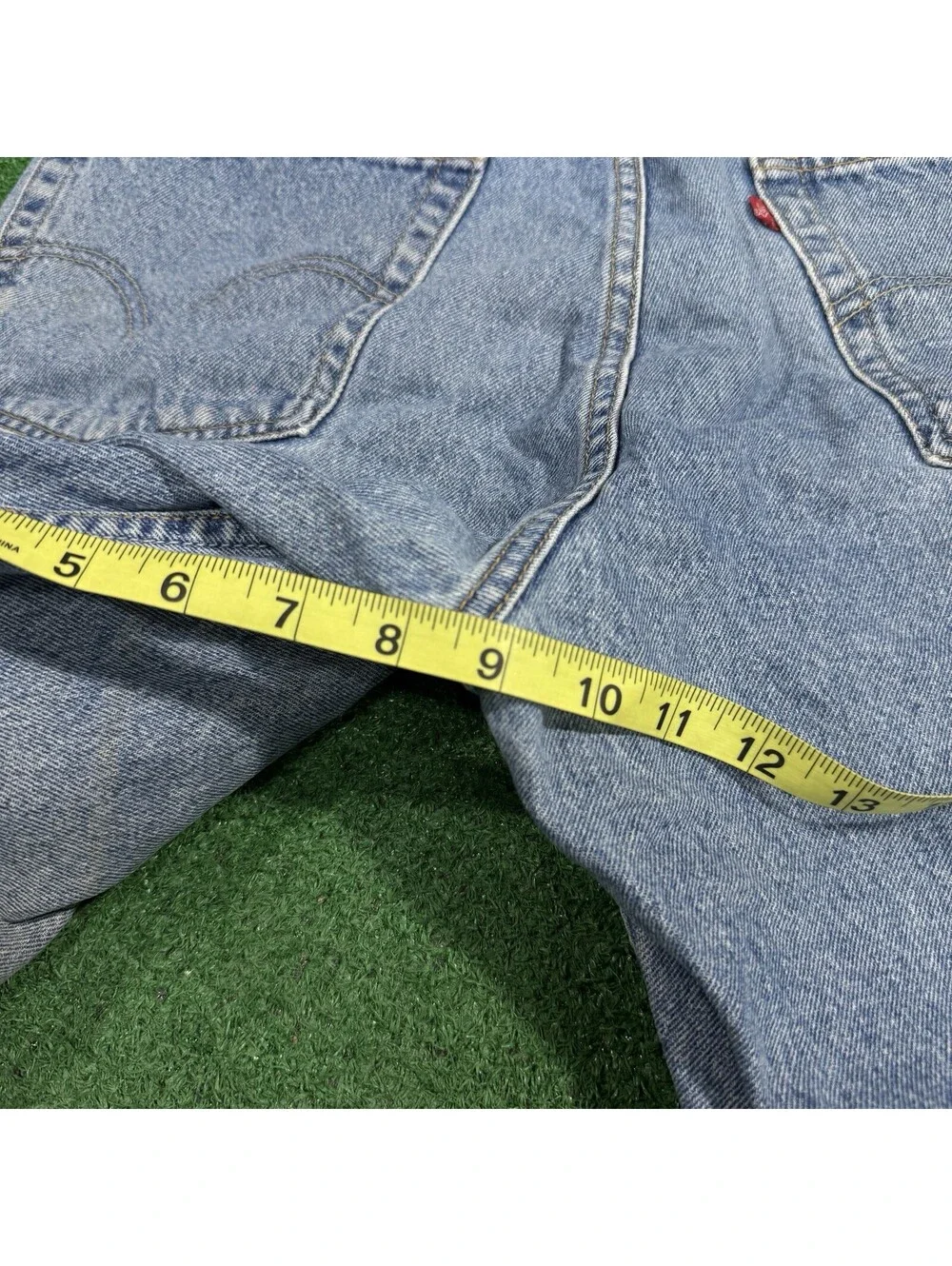 VINTAGE Levi's 505 Men Shorts 36 Blue Denim Jeans Regular Fit Straight Leg Y2K